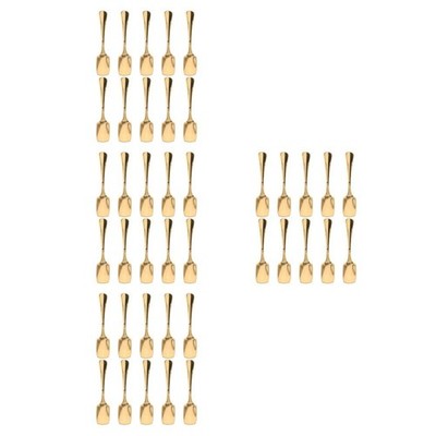 4 Count Edelstahl-kochlöffel Servierlöffel Aus Metall Mit Gebogenem Griff