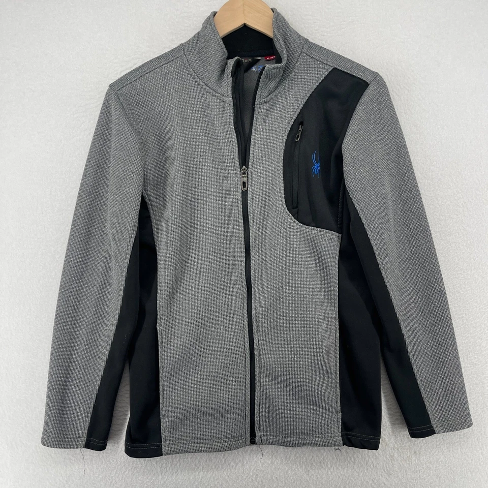 SPYDER Suéter Juvenil XL 18/20 Polar Sudadera Cremallera Completa Esquí Snowboard Gris Foto 4 de 4