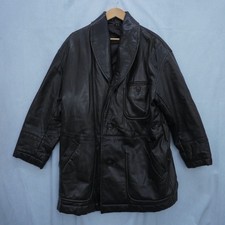 ISSEY MIYAKE LEATHER COAT 80s VINTAGE SIZE M USED JAPAN