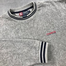 Vintage Chaps Ralph Lauren Sweater Mens XL Grey Fleece Y2K 90s Sweatshirt Skate