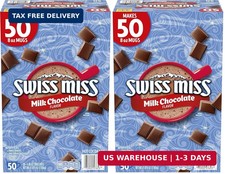 Swiss Miss Milk Chocolate Flavor Hot Cocoa Mix,1.38 oz. 50-Count, Pack of 2 