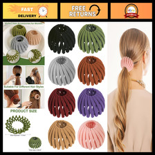 8PCS Hair Bun Maker Clips - Expandable Hair Accessories for Women, Ponytail Hold