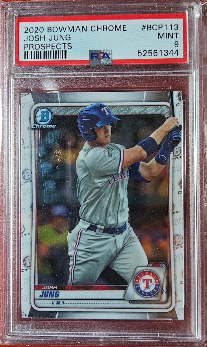 2020 Bowman Chrome Josh Jung #BCP113 PSA 9 Mint Texas Rangers