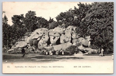 Antique Brazil Postcard RIO DE JANEIRO Cascata Republica 1900s