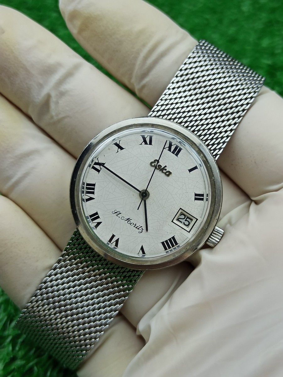 Eska St.Moritz hand winding 21 Jewels vintage watch Cal. 7001 ETA