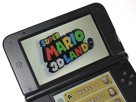 Nintendo 3DS XL Handheld (SPR-001) Blue/Black Console MINT SCREENS w/ Mario RARE