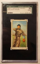 1909-11 E90-1 American Caramel Bob Groom SGC 50 VG/EX 4 Senators, Rare, 2 Higher