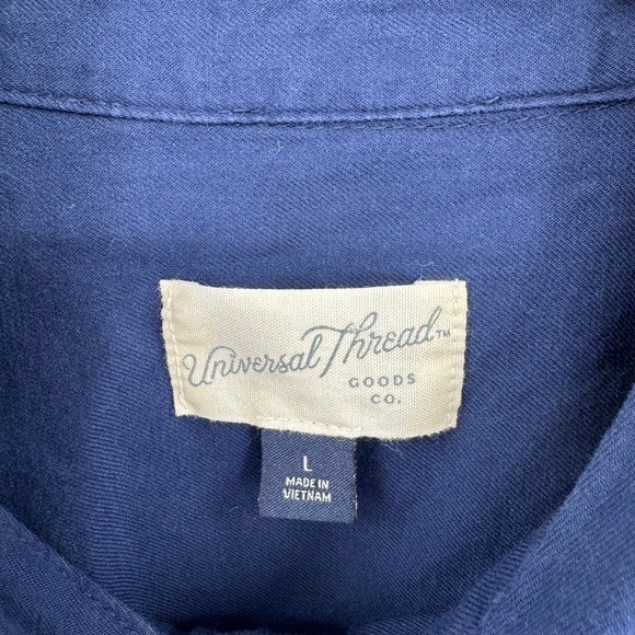 Universal Thread Navy Blue Knee Length Shirt Dres… - image 12