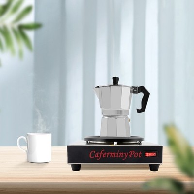 80W Stainless Steel Coffee Warmer with Non-Stick Surface, Portable Design