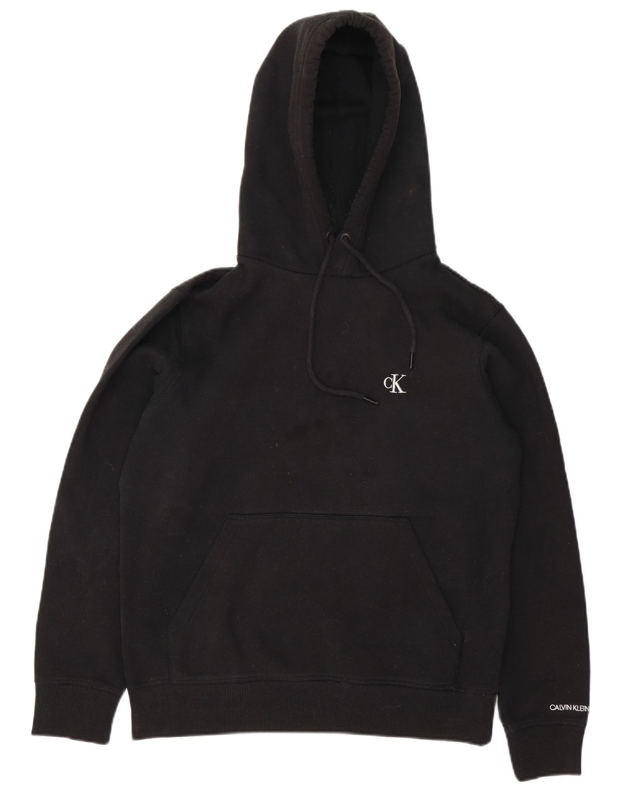 Jersey con capucha Calvin Klein Jeans para hombre mediano negro algodón CK02