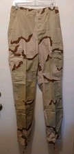 US Army Desert Camo Trousers Combat Cargo Pants Ripstop Small Long NWT