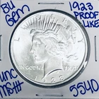 1923 BU UNCIRCULATED SILVER PEACE DOLLAR AUTHENTIC U.S. MINT FREE SHIPPING 5540