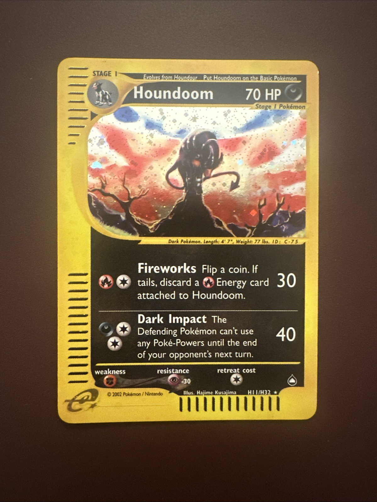 Houndoom Aquapolis Holo Rare 2002 H11/H32, Pokemon TCG