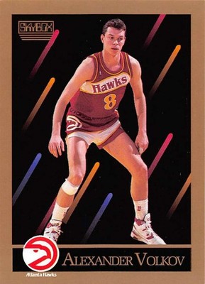 1990-91 SkyBox #9 Alexander Volkov EX Excellent Hawks