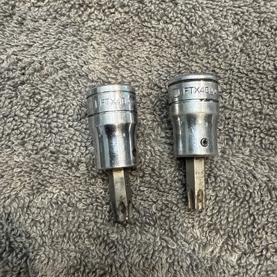 Snap-on Tools(2)  FTX40A 3/8'' Drive T40 Torx Star Bit Socket Driver   USA