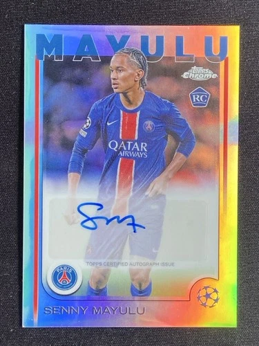Senny Mayulu 2024-25 Topps Chrome UCC Refractor Auto RC #CA-SM