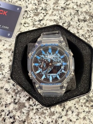 Casio G-Shock GA-2100-1A2 Mens clear / blue