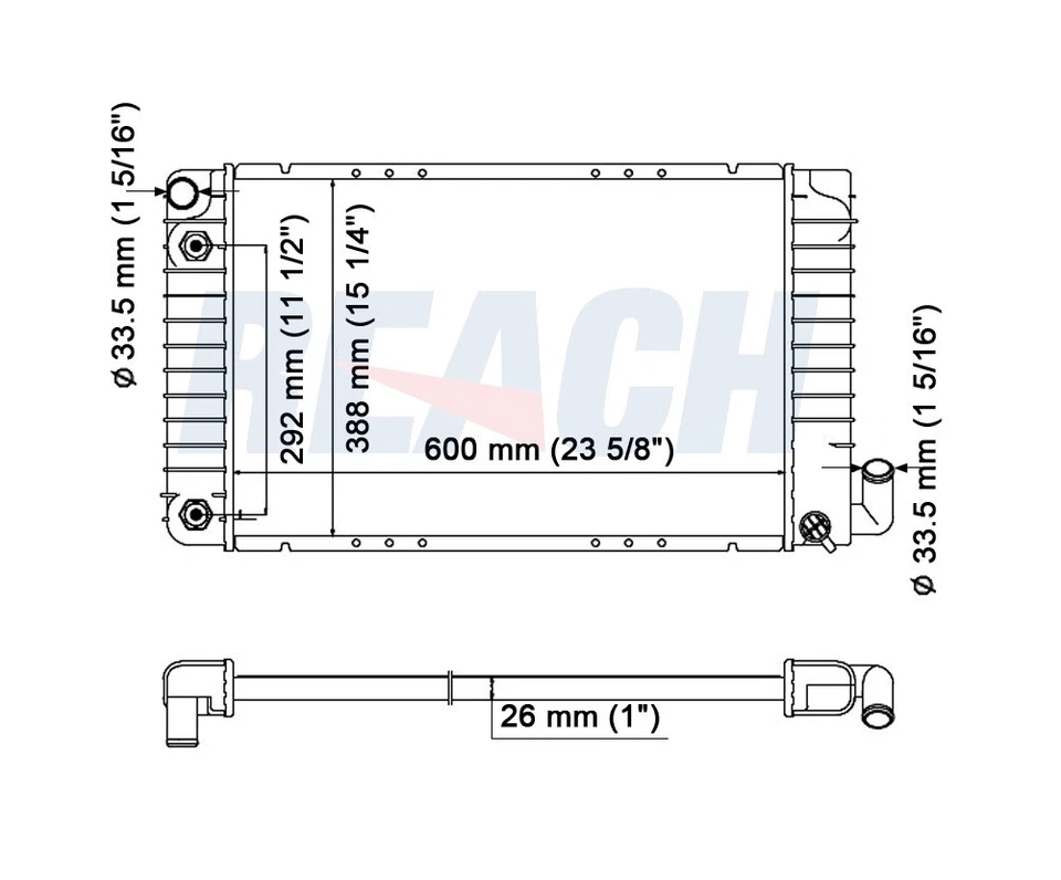 Reach Cooling Aluminum Radiator Direct Fit - Image 4 of 4