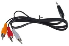 TV PC PLAY AUDIO VIDEO CABLE LEAD FOR TESCO TC7PDVDSS11 PORTABLE DVD PLAYER