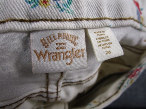 Billabong x Wrangler Jeans Damen 26x25 Ivory Floral All Over Print Denim - Bild 14 von 15