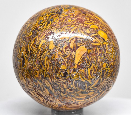 2" Mariam Jasper Fossil Sphere Polished Natural Gemstone Crystal Mineral - India - Picture 2 of 5