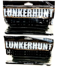 2 PACKS LUNKERHUNT 5" Lunker Stick Leech Tapered Ribbed Worm Bait 10-Count Pack