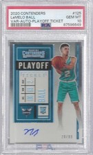 LAMELO BALL 2020 PANINI CONTENDERS VARIATION PLAYOFF TICKET AUTO RC /99 PSA 10
