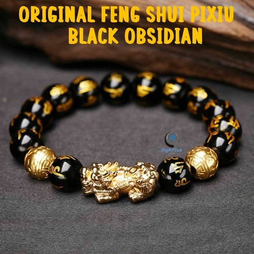 Feng Shui Pixiu Black Obsidian Wealth 