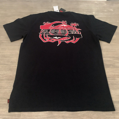 NEW NWT Quicksilver x Stranger Things T-shirt Mens Large Surf Black Shirt Rare!