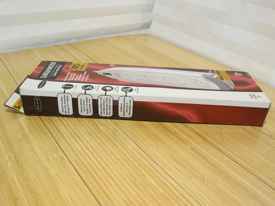 Belkin 7-Outlet Surge Master Power Strip F9H700-05 Protector with 5ft 785 Joules - Image 4 of 4