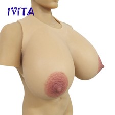 Full Silicone Cross Straps Style Big Areola Boobs Drag-Queen Breast Forms 19XL