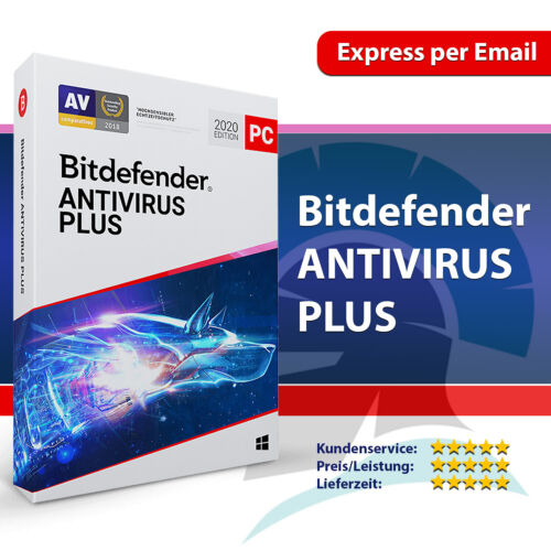 Bitdefender Antivirus Plus 2023 1, 3, 5, 10 PC - 1 and 2 Years, Activation Code - Picture 1 of 1