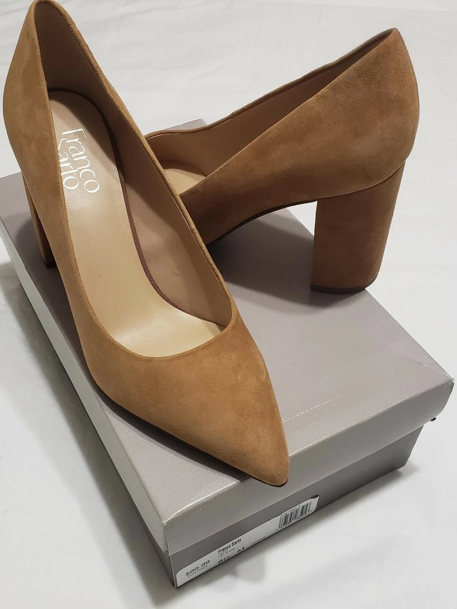 Franco Sarto Palma Women shoes Tan Suede Classic Pumps Size 8.5 New With Box