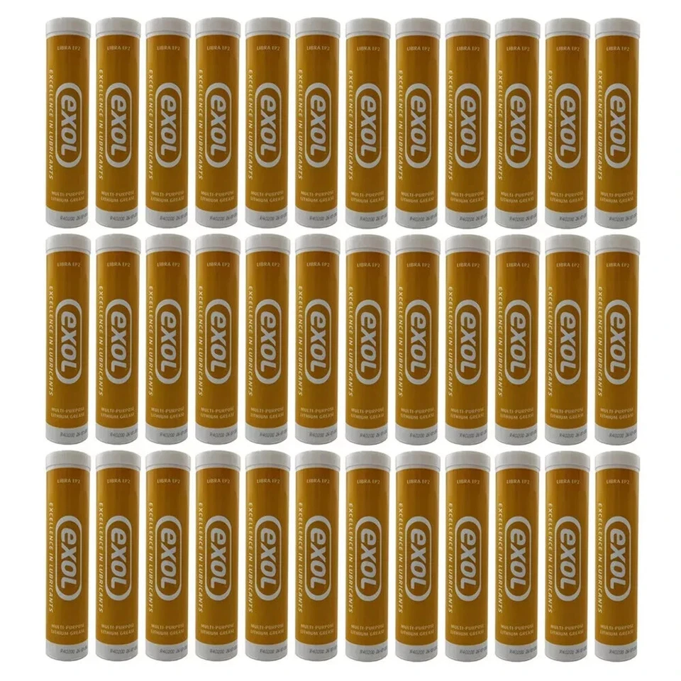 EXOL MULTI-PURPOSE LITHIUM EP 2 GREASE CARTRIDGES 400gm x BOX OF 36 CARTRIDGES