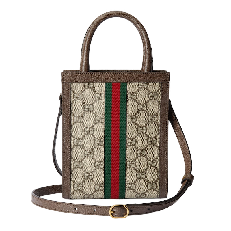 GUCCI| (772157 96IWG 8745) GUCCI Ophidia Mini $1630 Beige And Ebony GG Canvas Shoulder
