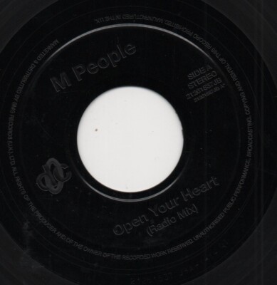 M PEOPLE open your heart (radio mix) + (check yer head mix) 1995 UK JUKE BOX 7''