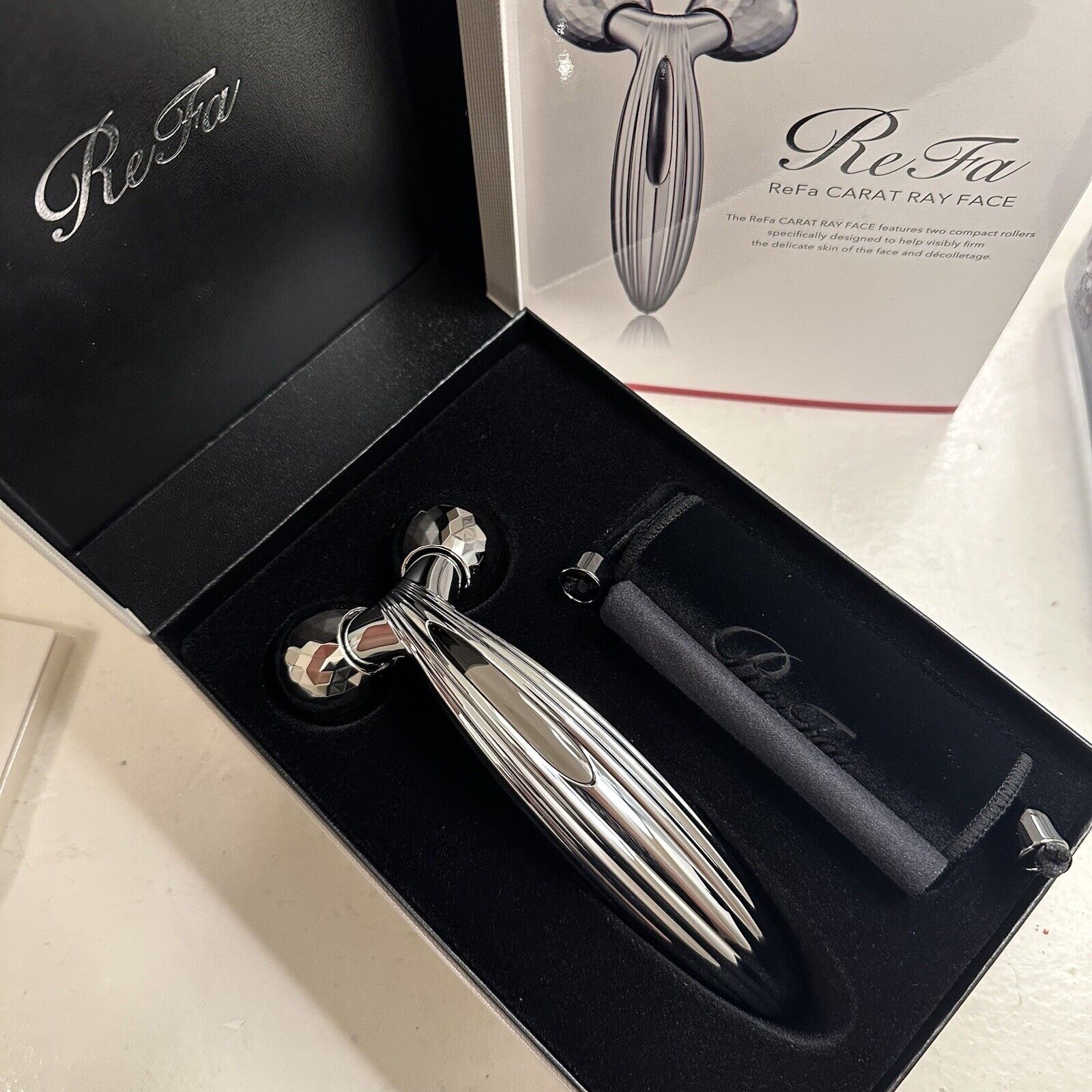 ReFa CARAT RAY FACE RF-RF2121B Facial Microcurrent Face Roller. Made In  Japan