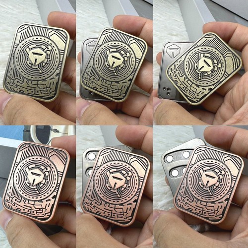 Push Card Fidget Slider EDC Fidget Slider Magnetico Metallo ADHD Anti Stress Giocattoli - Foto 5 di 39