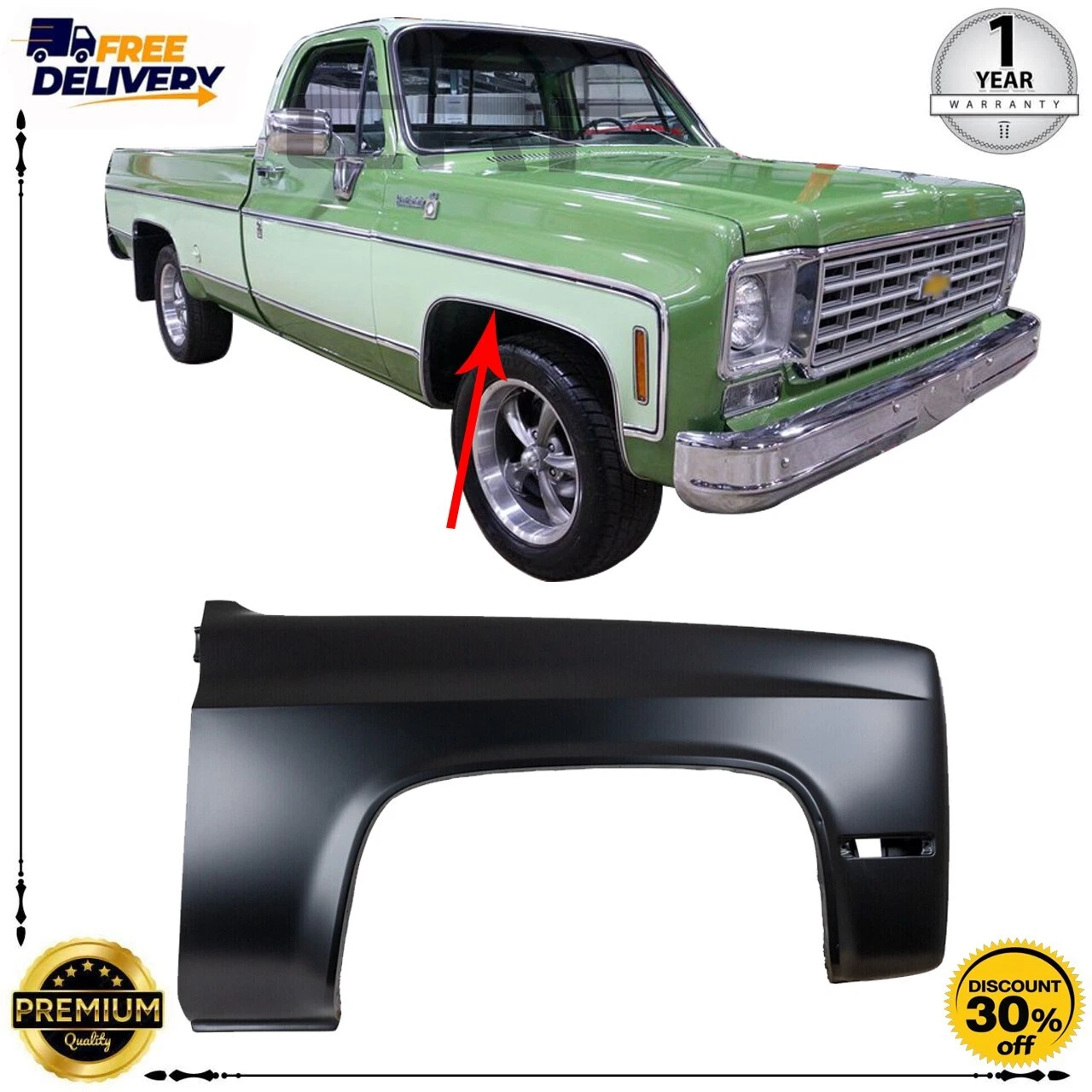 Kool Vue® Driver Side Mirror, Power, Manual Folding, Non-Heated - Foto 2