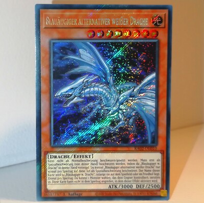 Yugioh Karte Blauäugiger Alternativer Weißer Drache Secret Rare RA02-DE010 NM! 