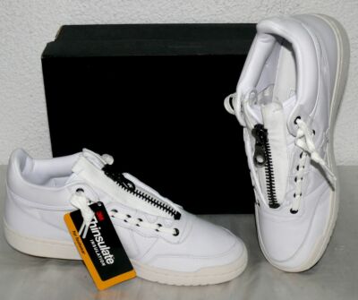 Converse 159456C FASTBREAK MID ZIP Leder Schuhe Sneaker SLIP-ON Boots 44 Weiß EG