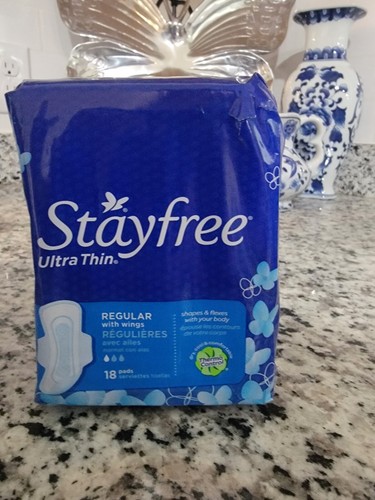 Stayfree Ultra Thin Regular Pads with Wings 18 Count - Picture 2 of 2