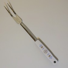 Vintage Ekco Dutch Tulip Chromium Plated 11.5" Serving Fork Made In USA