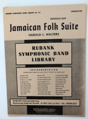 Harold L. Walters - Jamaican Folk Suite - Harmonie Fanfare (3 Sätze) - Blasmusik