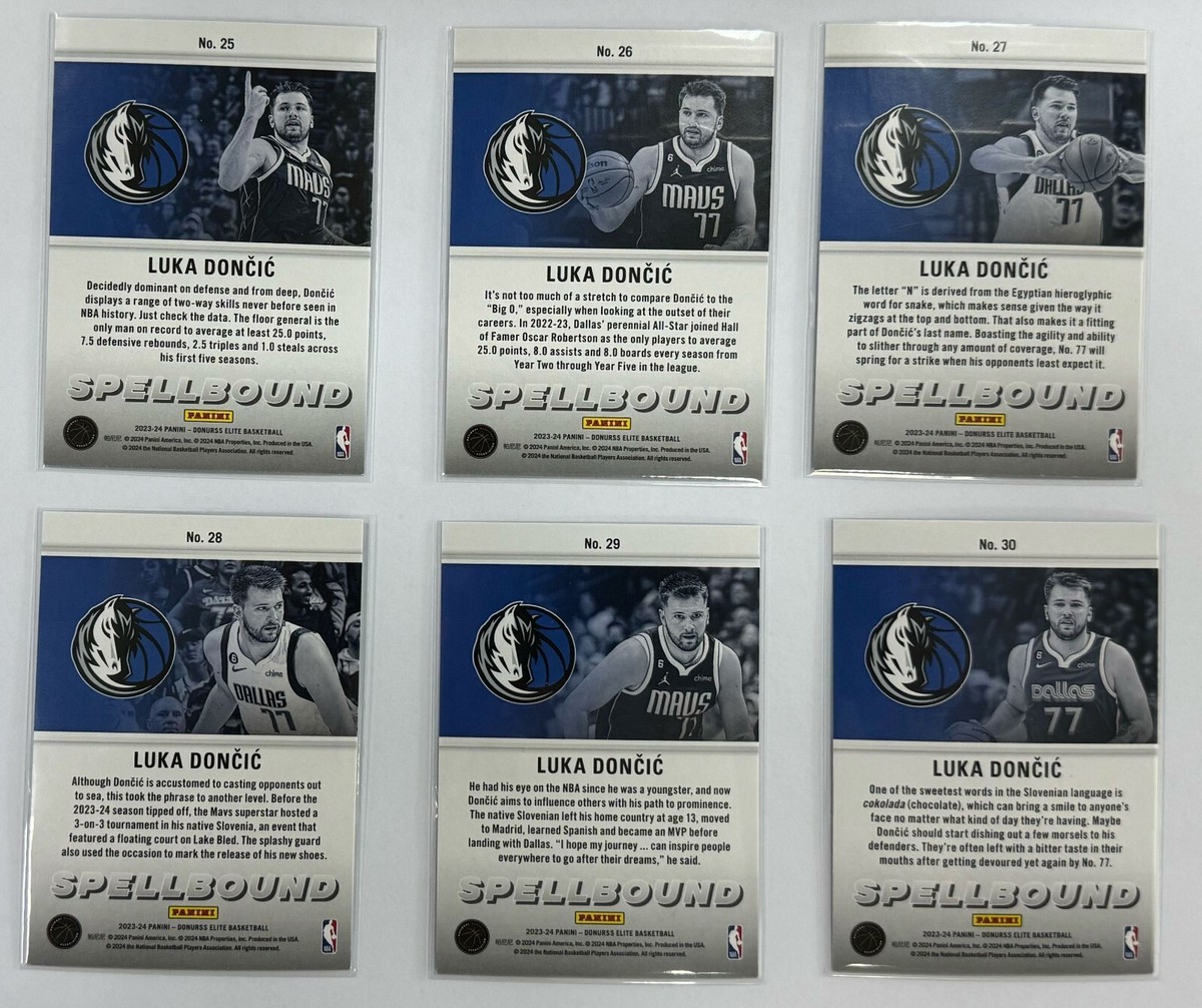 Luka Doncic 2023-24 Panini Donruss Elite Spellbound Set #25 Luka Doncic 2023-24 Panini Donruss Elite Spellbound Set #25