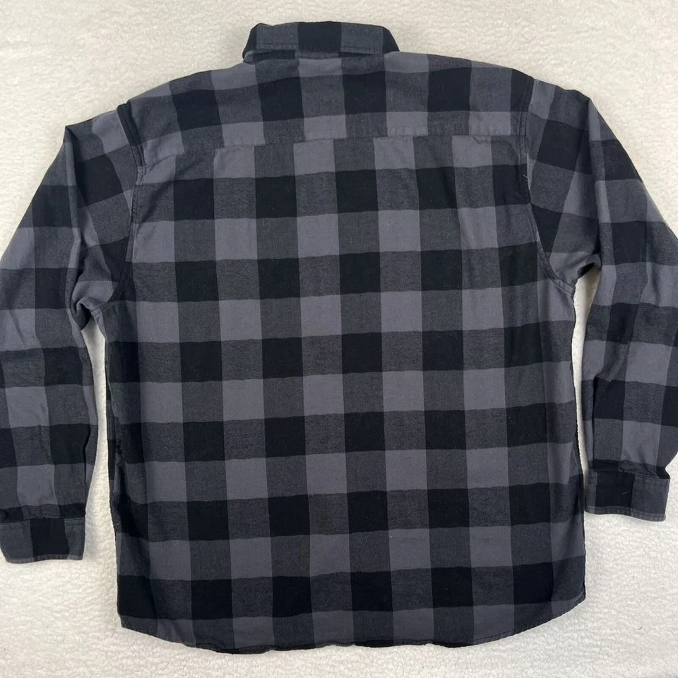 Camisa Oklahoma Para Hombres XXL A Cuadros Abotonada Logo OU Bordado Franela Coliseo Foto 2 de 4