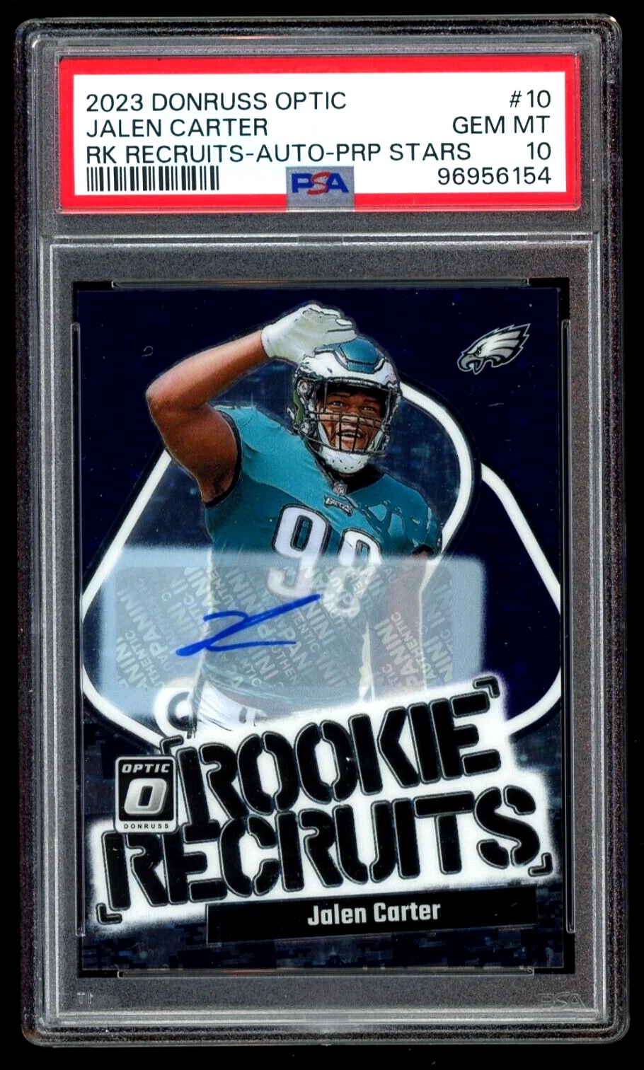 Jalen Carter Panini Donruss Optic Rookie Recruits #10 Autograph