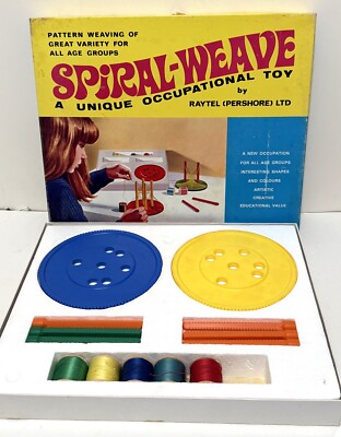 RARE Vintage SPIRAL-WEAVE Occupational Toy Pattern Weaving by Raytel (Pershore)