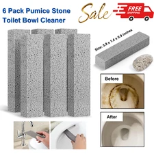 6 Pack Pumice Stone Toilet Bowl Cleaner, Removes Hard Water Rings,Stains&Buildup
