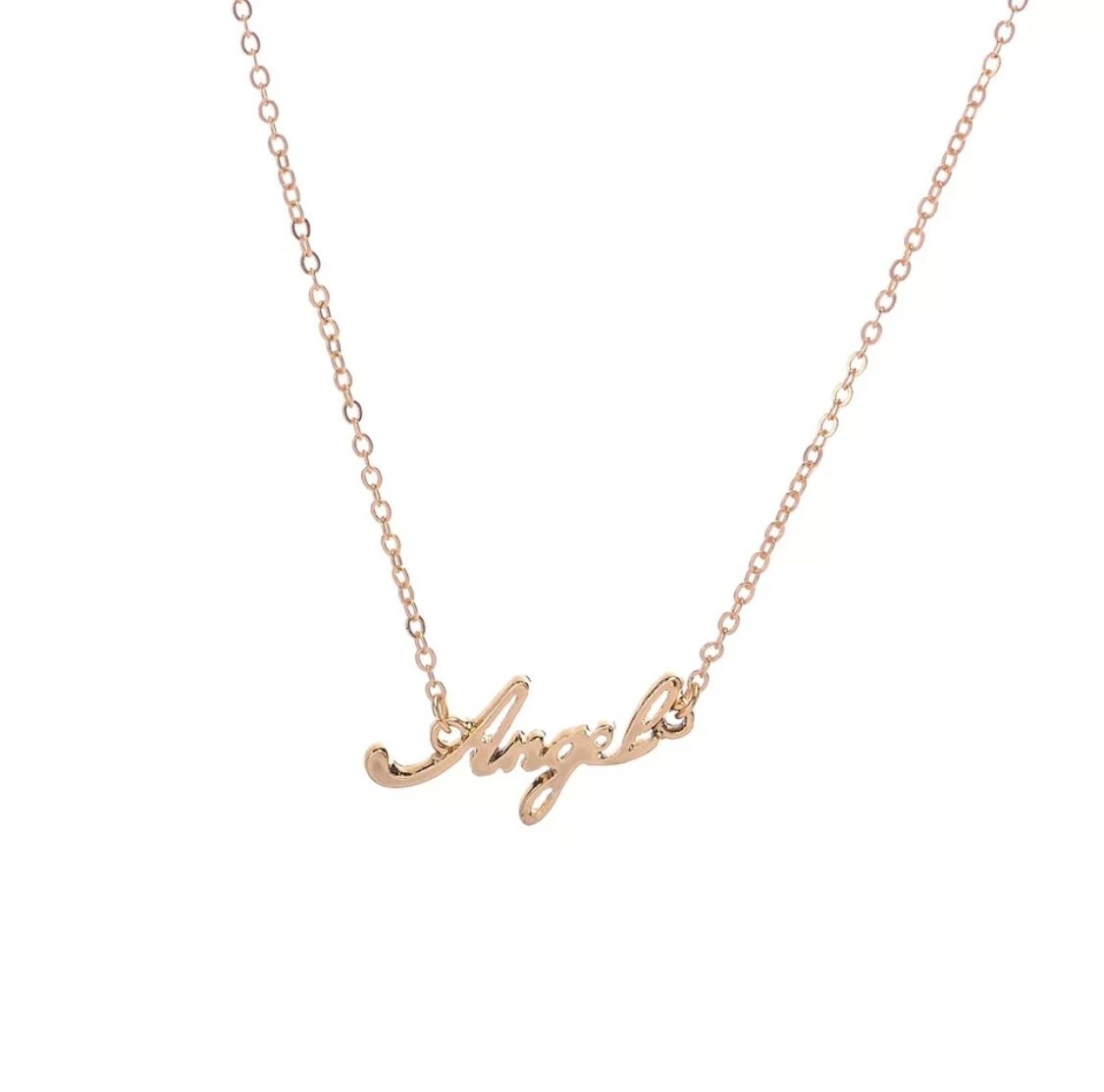 Guardian Angel Word Angel Pendant Gold Chain Necklace Card Jewellery Gift